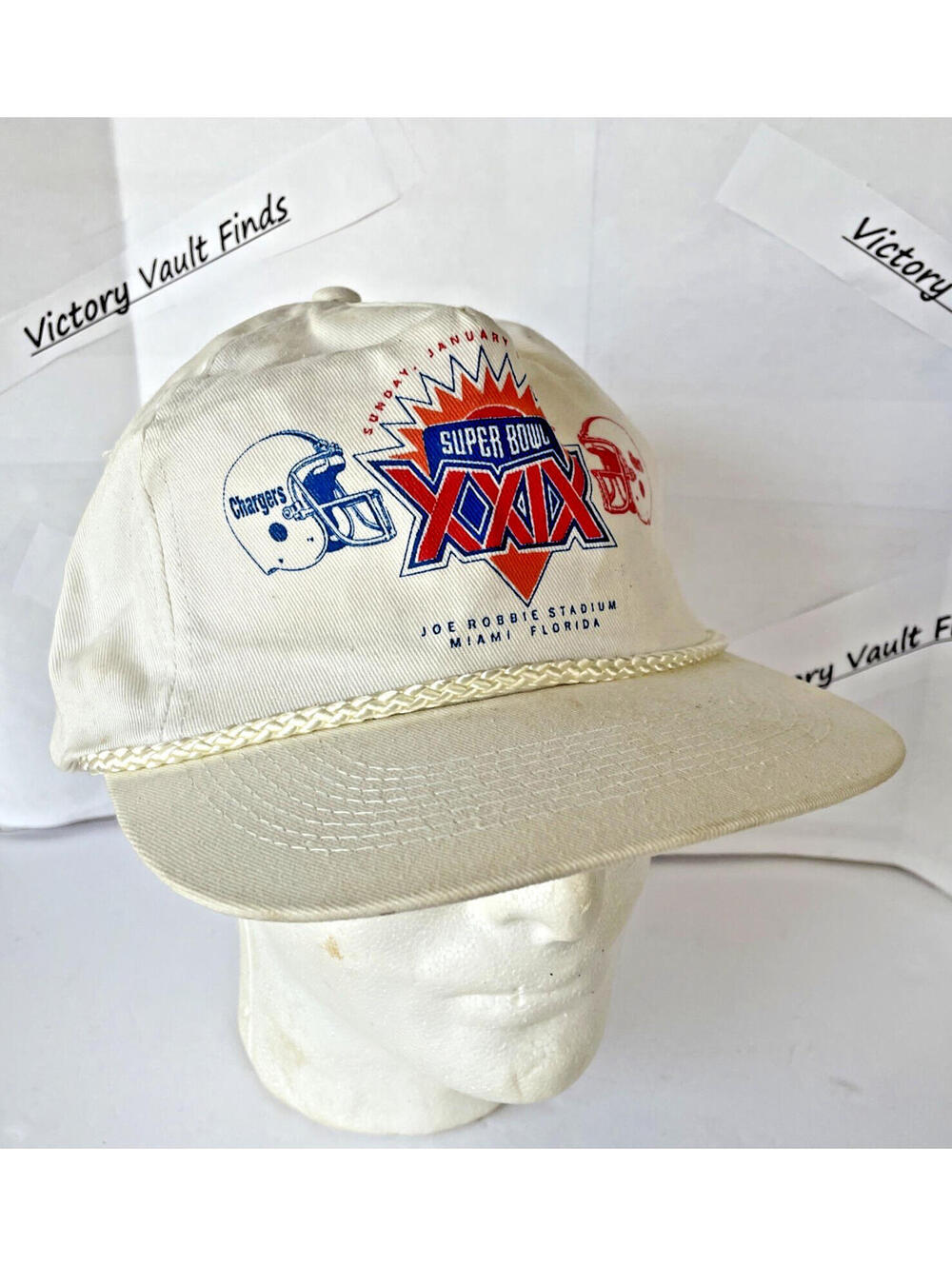 Vintage '95 Super Bowl XXIX snapback hat 49er's & Chargers
